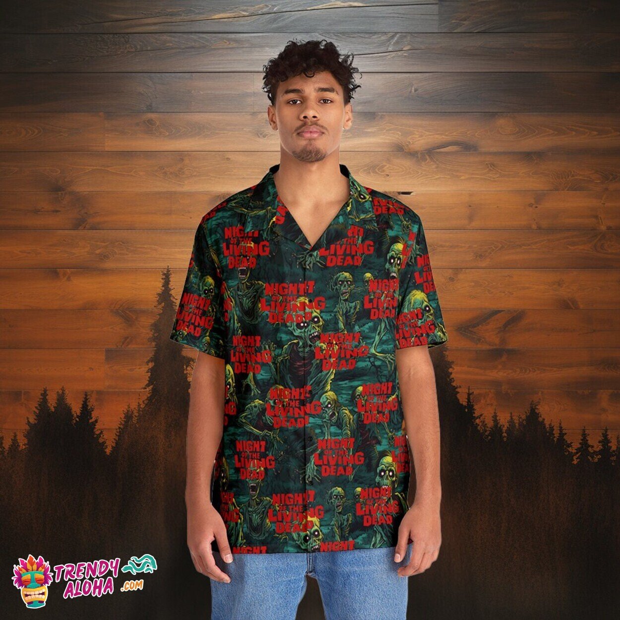 Undead Horror Pattern Night Living Dead Scary Fashion Tee