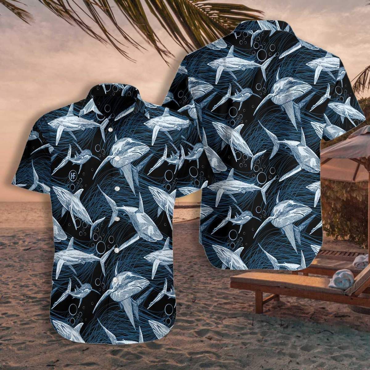 Under Water Shark Trendy Hawaiian Shirt