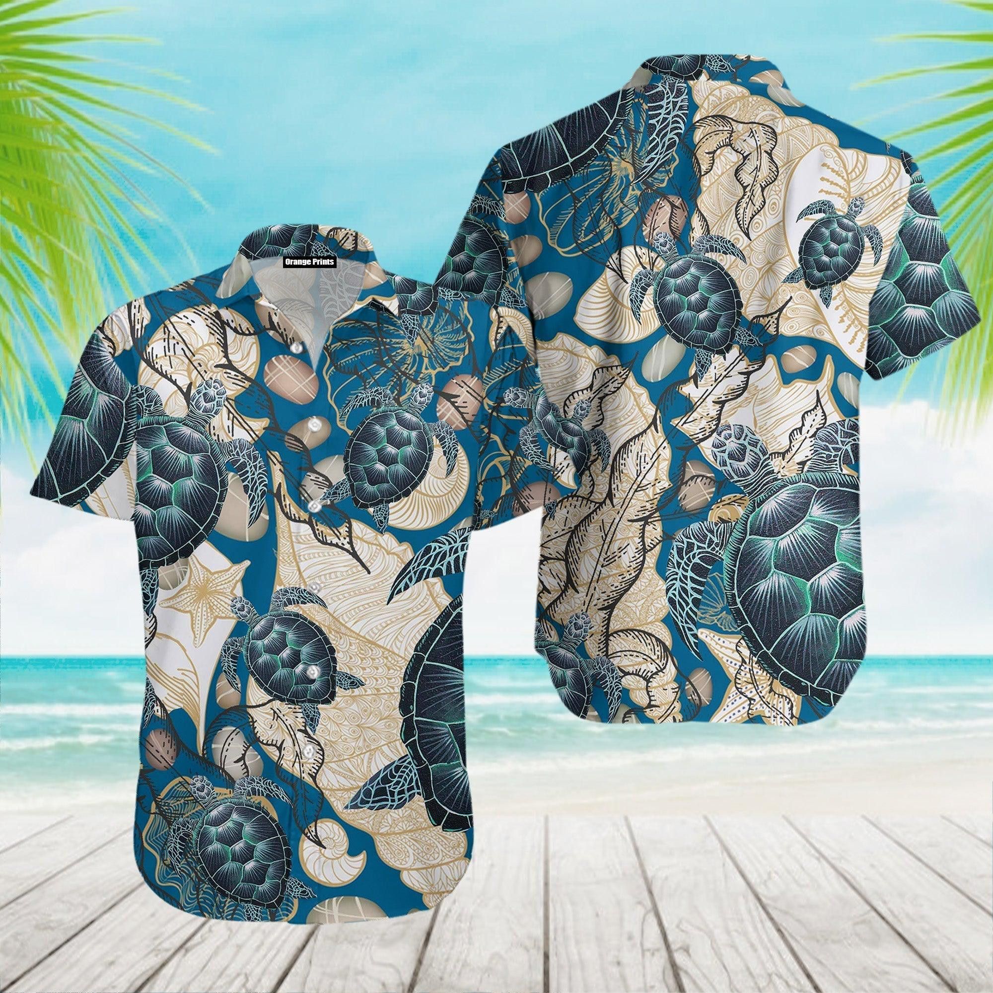 Underwater Adventure Sea Turtle Hawaiian Shirt