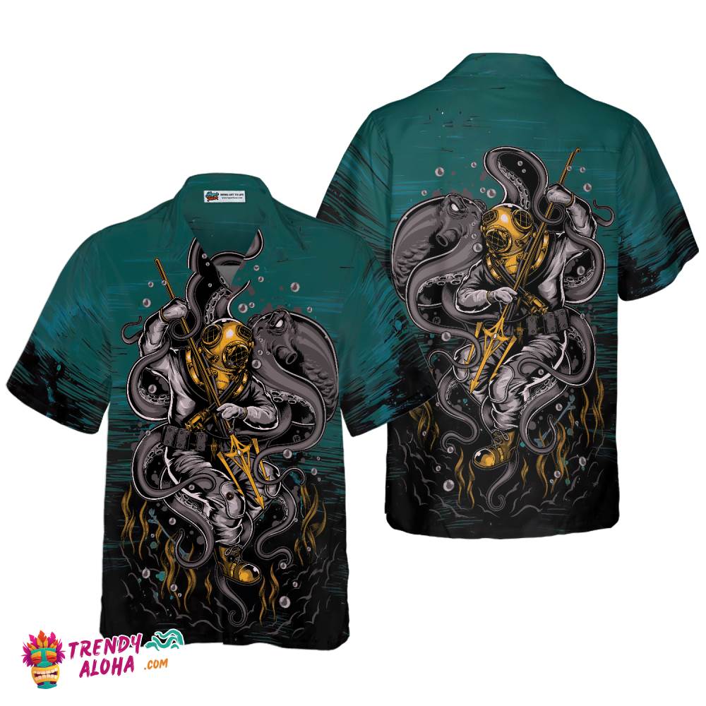 Underwater Scuba Diving Hawaiian Shirt Underwater Scuba Diving Hawaiian Shirt