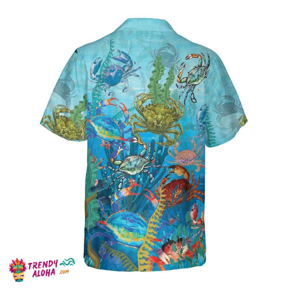 Underwater World Crab Hawaiian Shirt, Cool Crab Shirt For Men And Women, Crab Gift Idea