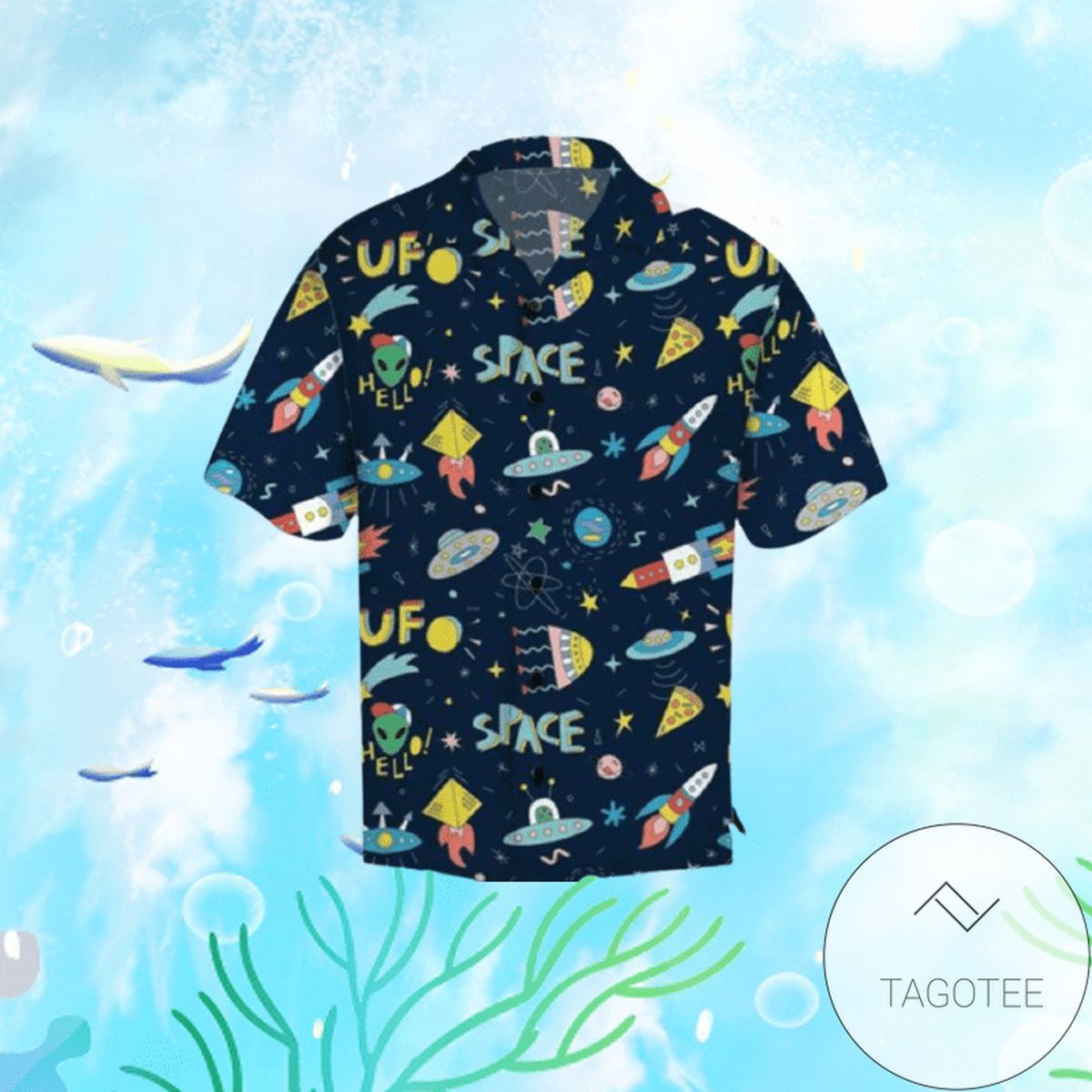Unearthly UFO Space Themed Hawaiian Shirt Ultimate Design