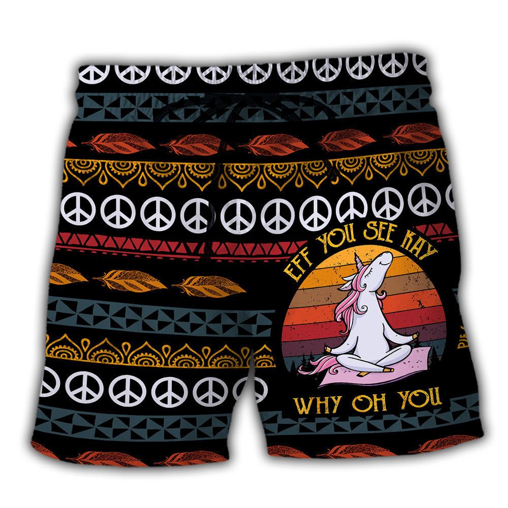 Unicorn Eff You See Kay Why Oh You Trendy Aloha Hawaiian Beach Shorts Unicorn Eff You See Kay Why Oh You Trendy Aloha Hawaiian Beach Shorts