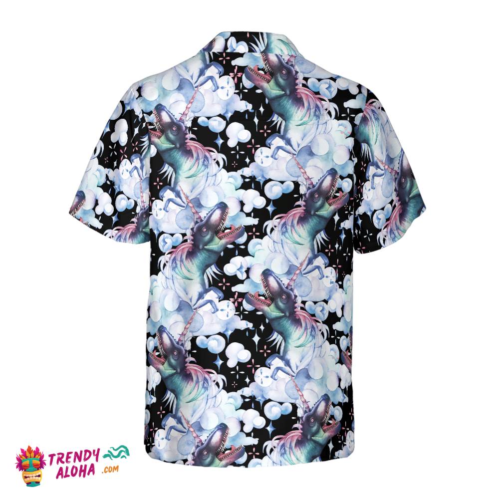 Unicorn T-Rex Dinosaur Hawaiian Shirt