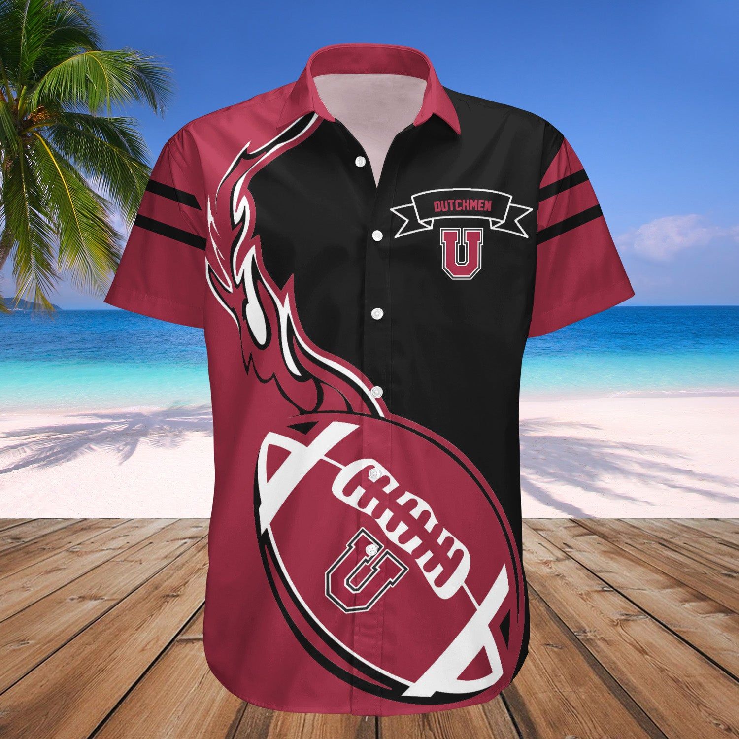 Union Dutchmen Hawaii Shirt Flame Ball – NCAA