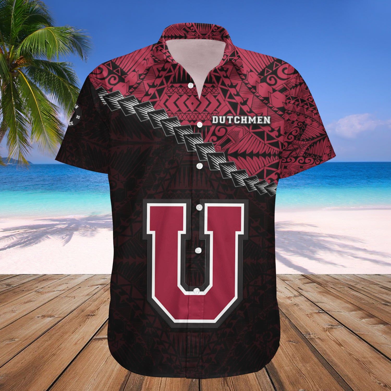 Union Dutchmen Hawaii Shirt Grunge Polynesian Tattoo – NCAA