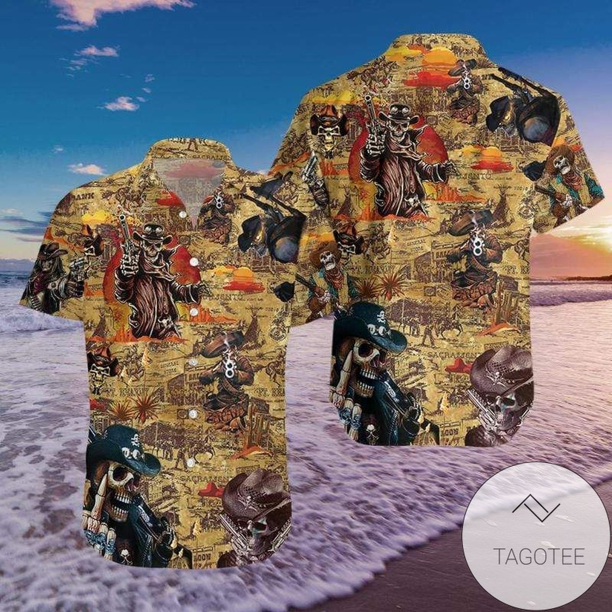 Unique Hawaiian Shirt Featuring Cowboy Skull Stand Out at Parties