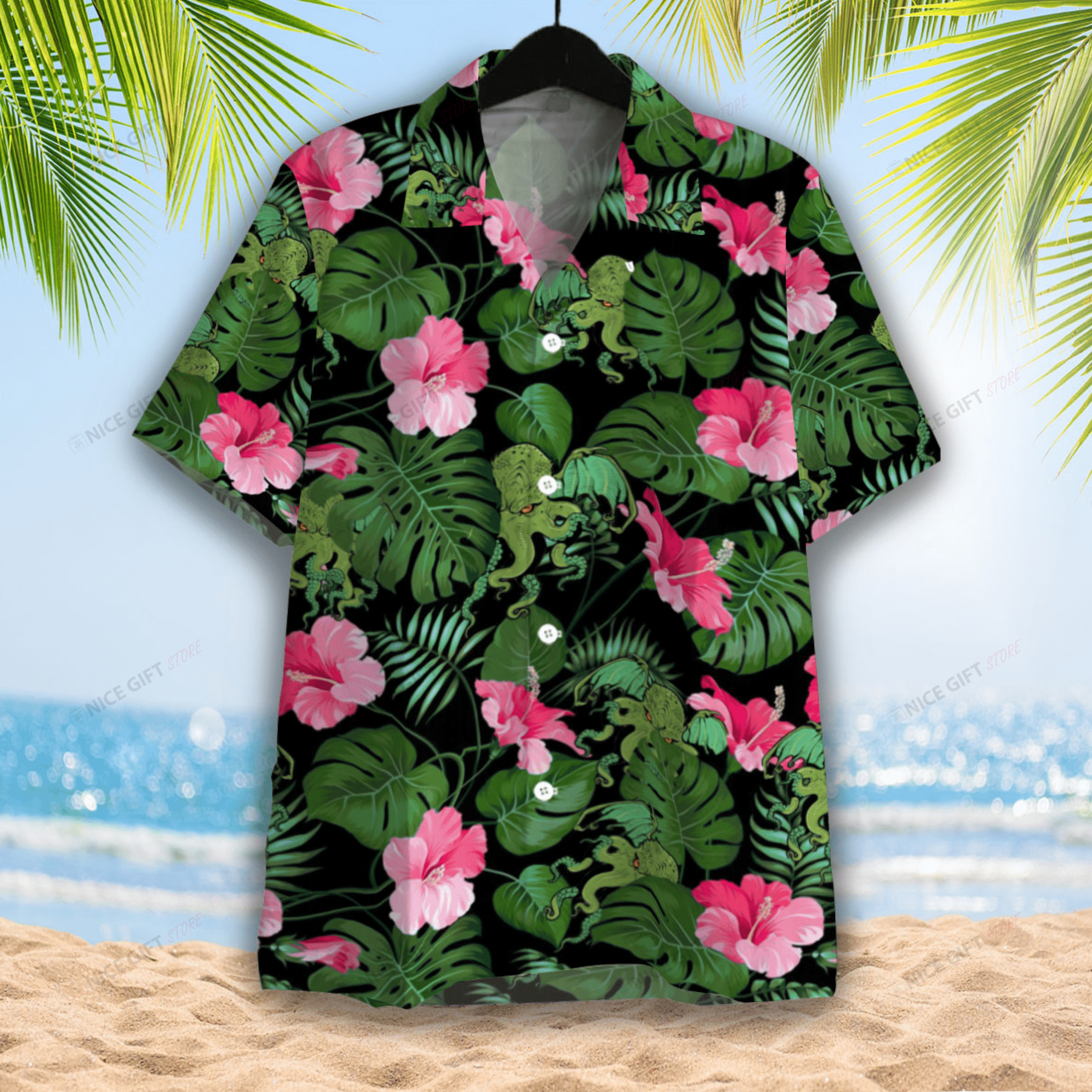 Unique Hawaiian Shirt Infused with 3D Cthulhu Artistry
