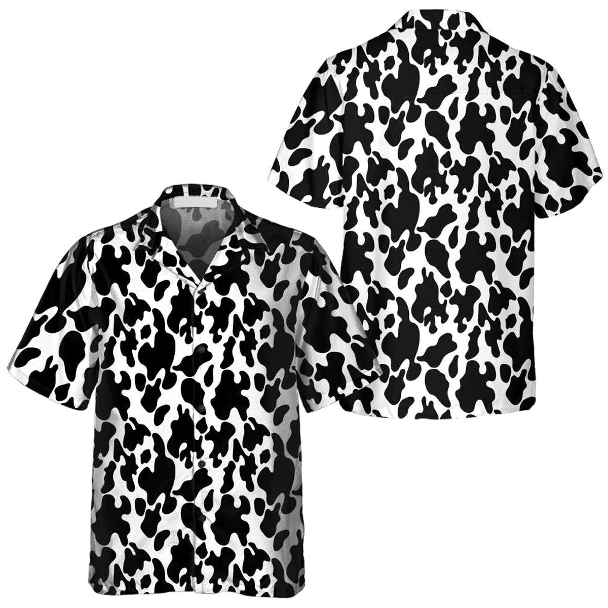 Unique Seamless Cow Print 3D Hawaiian Shirt Vibrant Design