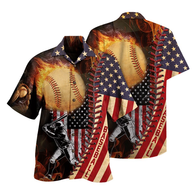 Unisex Baseball Beach Shirt Amazing Trendy Hawaiian Shirts