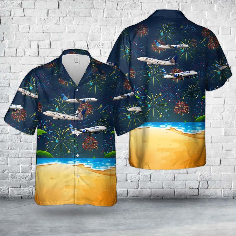 United Airlines Fleet 4Th Of July Trendy Hawaiian Shirt