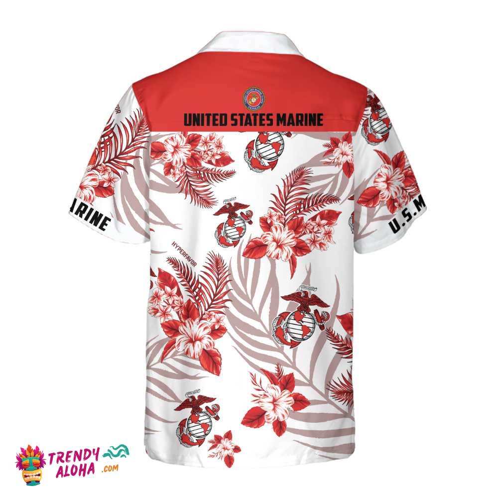United States Marine Corps Hawaiian Shirt, Proud Usmc Shirt For Men, Us Marine Corps Shirt Short Sleeve, Best Gift For Marines