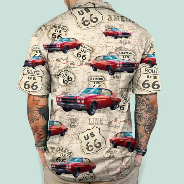 Upload Car Photo Trendy Hawaiian Shirt, Car Short-Sleeve Trendy Hawaiian Shirt,Hawaii Shirt For Men