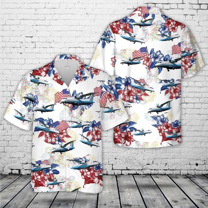 US Air Force C-146A Wolfhound Trendy Hawaiian Shirt: 4th of July Apparel for All