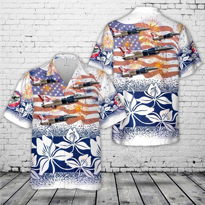 Us Air Force F-16 Fighting Falcon 457Th Fighter Squadron, 4Th Of July Trendy Hawaiian Shirt