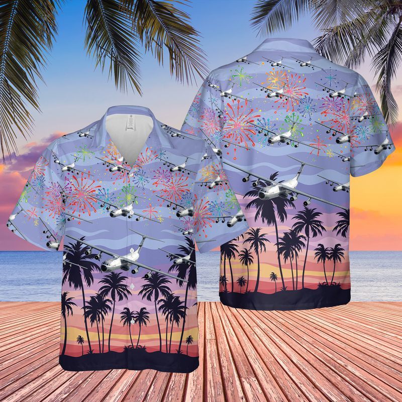 Us Air Force Hanoi Taxi (Lockheed C-141 Starlifter) 4Th Of July Trendy Hawaiian Shirt, Patriotic Trendy Hawaiian Shirt For Men