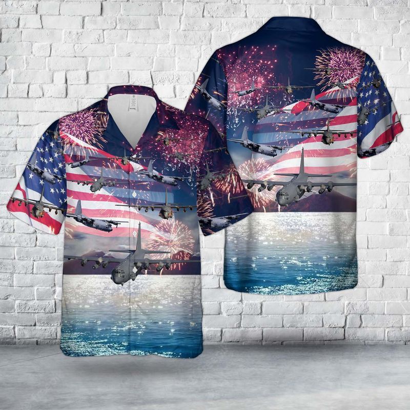 Us Air Force Lockheed Ac-130, 4Th Of July Trendy Hawaiian Shirt
