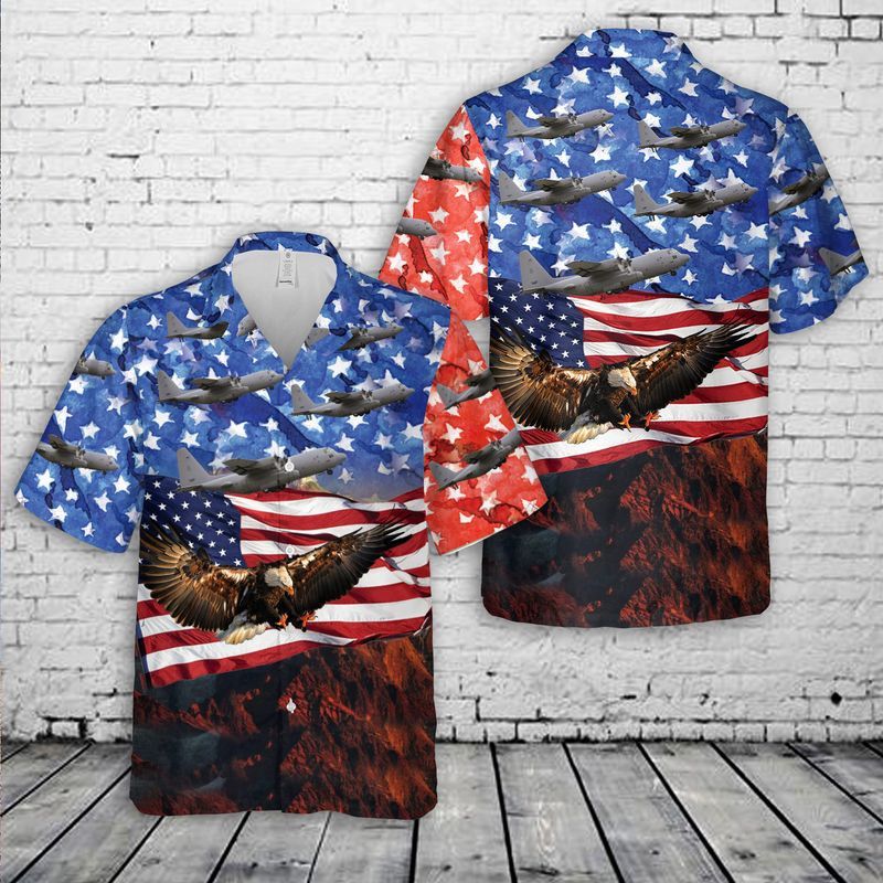 Us Air Force Lockheed Ec-130H Compass Call Of 41St Ews, 4Th Of July Trendy Hawaiian Shirt