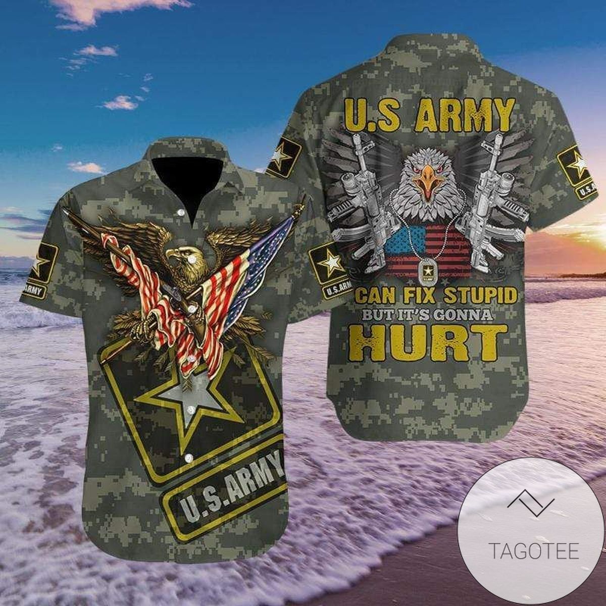 US Army’s Grit and Honor Boldly Displayed on Hawaiian Shirt