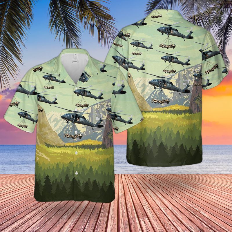 Us Army 101St Airborne Division Sikorsky Uh-60 Black Hawk Trendy Hawaiian Shirt