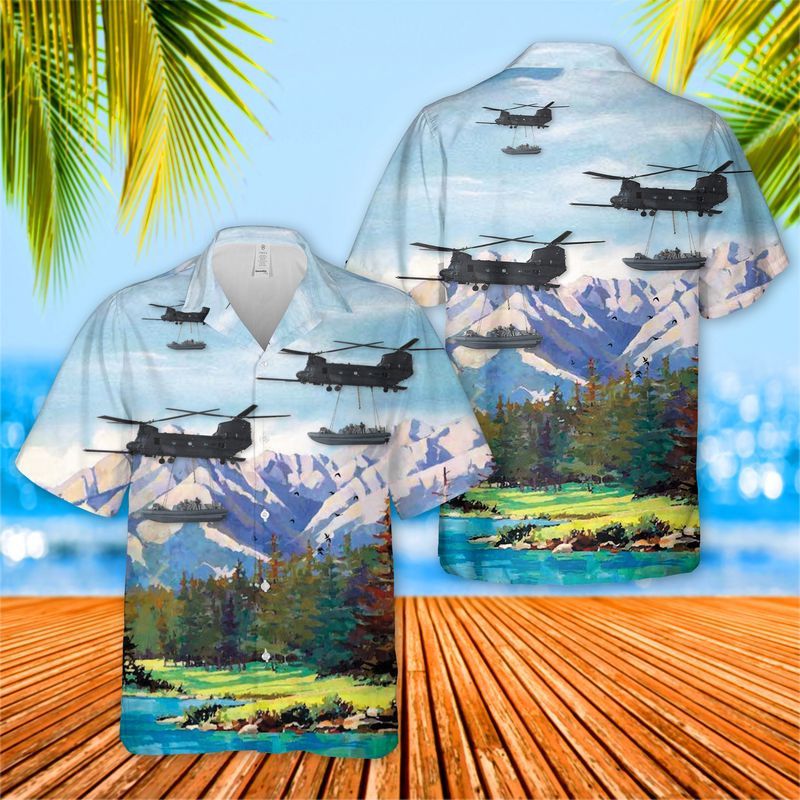 US Army 160th Special Operations Aviation Regiment MH-47G Trendy Hawaiian Shirt: Military Apparel