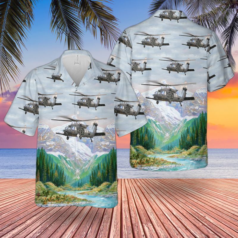 Us Army 160Th Special Operations Aviation Regiment Mh-60M Blackhawk Trendy Hawaiian Shirt