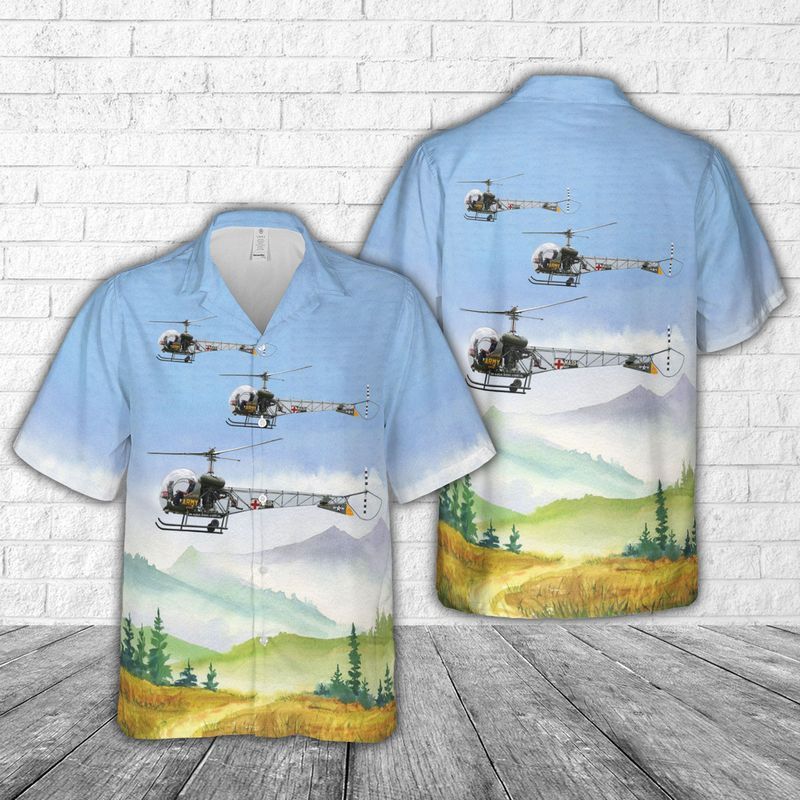 Us Army 1954 Bell 47G Trendy Hawaiian Shirt