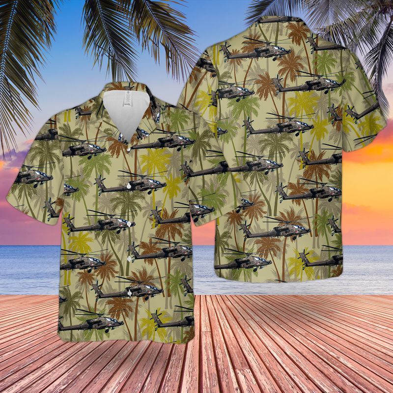 Us Army 82Nd Airborne Division 17Th Cavalry Regiment Ah-64D Apache Trendy Hawaiian Shirt
