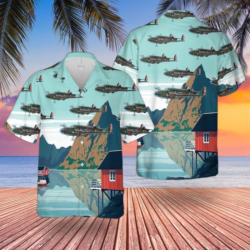 Us Army A-29/Pbo-1 Hudson Trendy Hawaiian Shirt