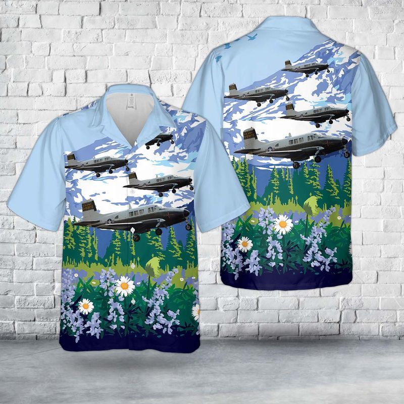 Us Army Beechcraft 65 Queen Air Trendy Hawaiian Shirt