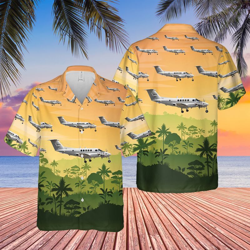 Us Army Beechcraft C-12U-2 Huron Trendy Hawaiian Shirt