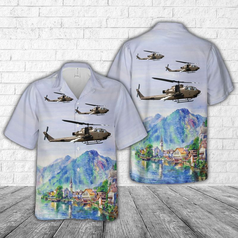 Us Army Bell Ah-1F Cobra Trendy Hawaiian Shirt