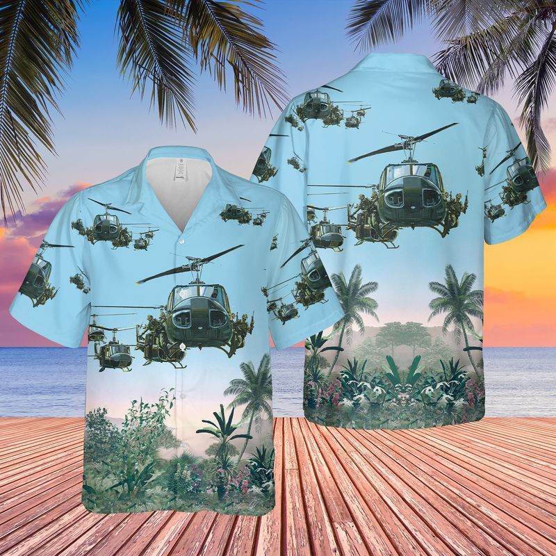 Us Army Bell Uh-1 Huey Hawaiian, Short Sleeve Trendy Hawaiian Shirt For Men Us Army Bell Uh-1 Huey Hawaiian, Short Sleeve Trendy Hawaiian Shirt For Men