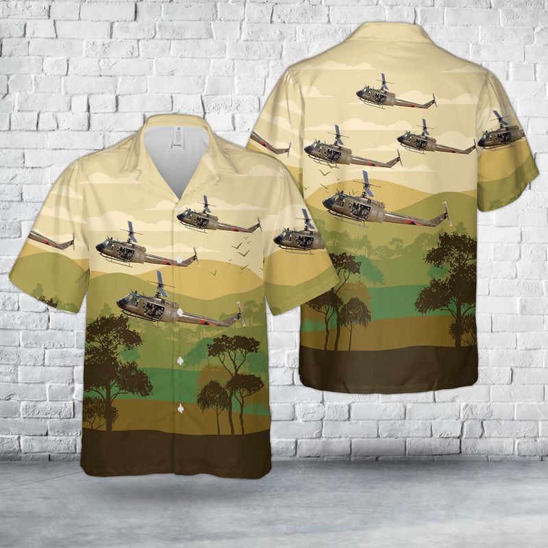 Us Army Bell Uh-1H Iroquois (205) Trendy Hawaiian Shirt
