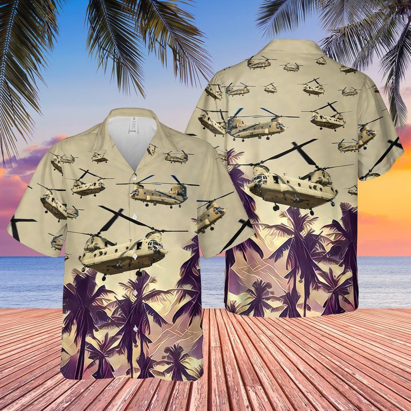 Us Army Boeing Ch-47 Chinook Trendy Hawaiian Shirt