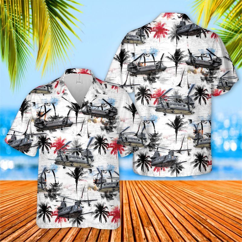 US Army Boeing MH-47G Chinook Trendy Hawaiian Shirt: Military-inspired Fashion