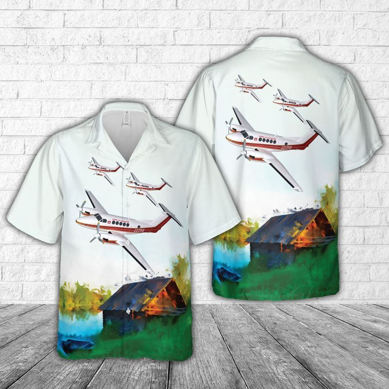 Us Army Corps Of Engineers Beechcraft 200 Trendy Hawaiian Shirt