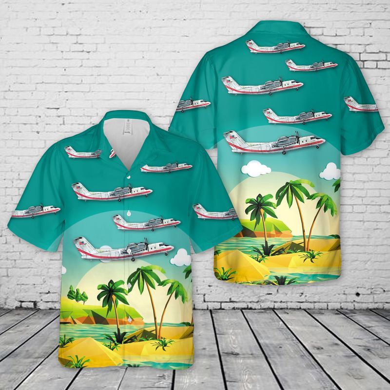 US Army DCH-7 Dash Airplane Trendy Hawaiian Shirt: Aviation-themed Apparel