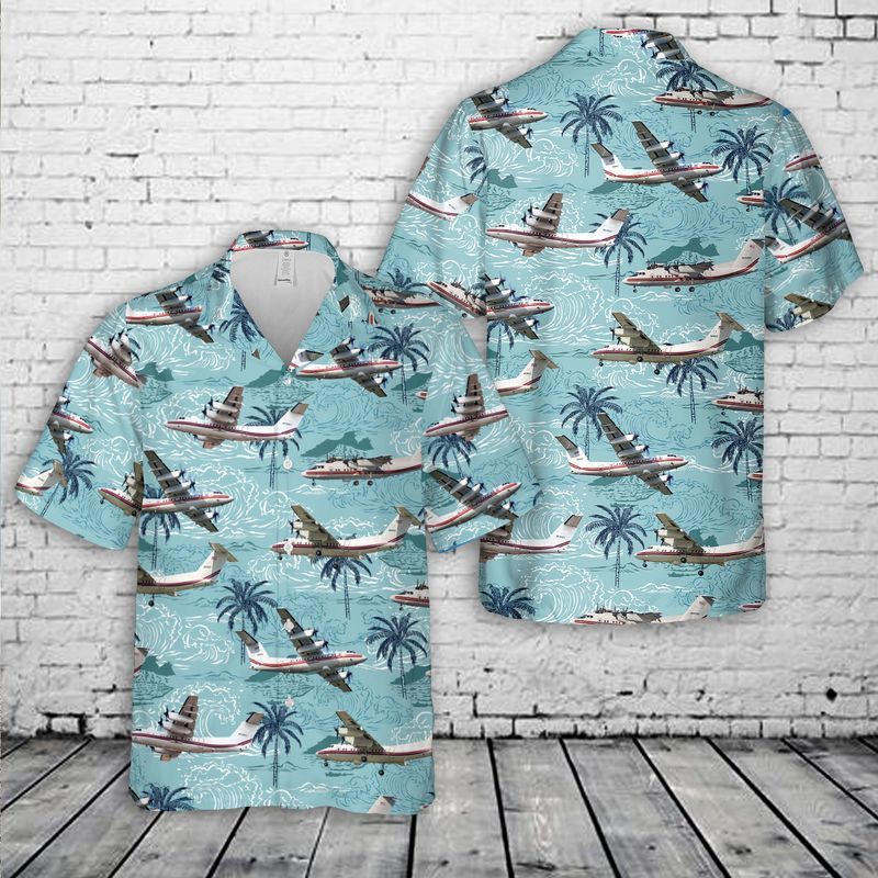 US Army DCH-7 Dash Airplane Trendy Hawaiian Shirt: Aviation-themed Clothing