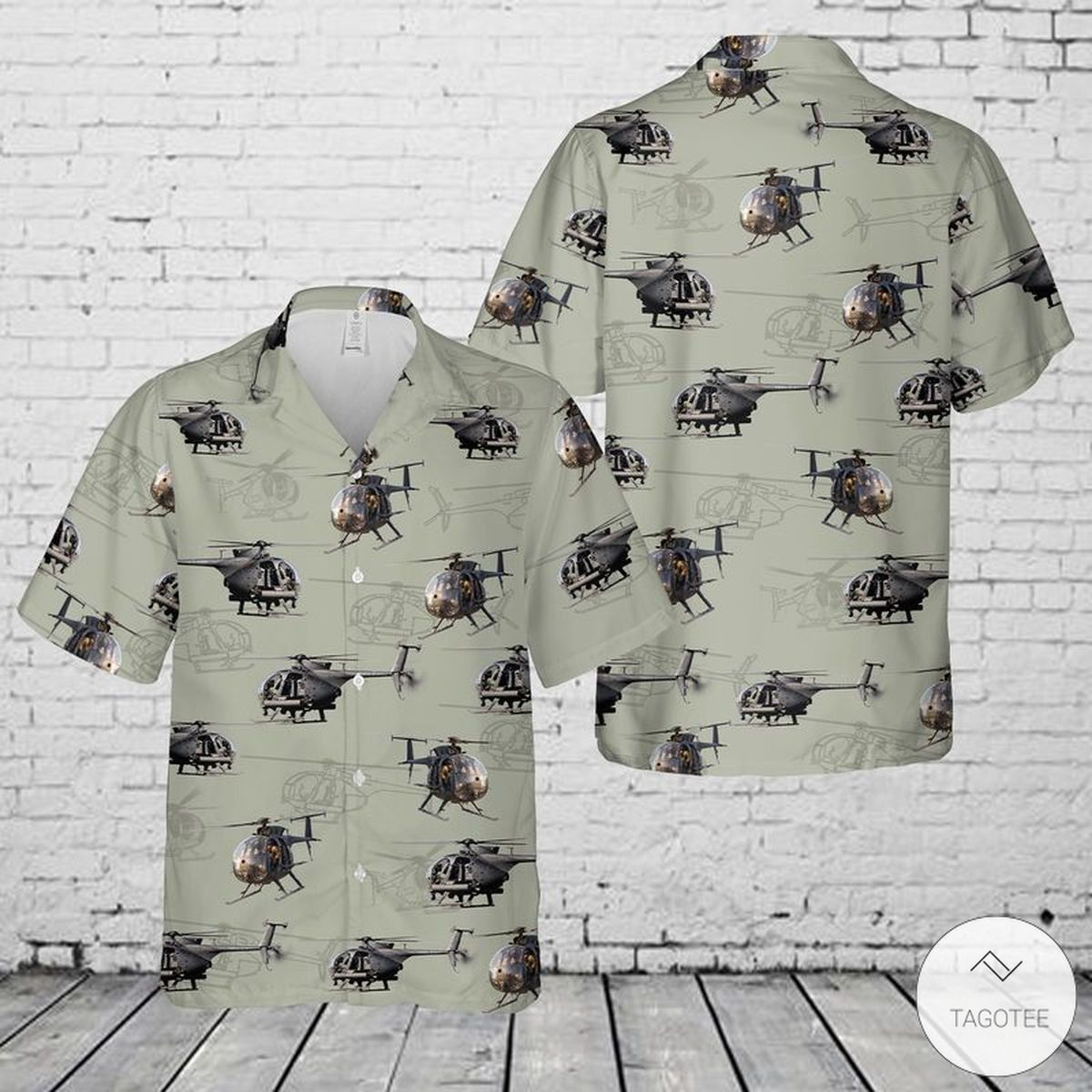 US Army Little Bird Hawaiian Shirt Themed Apparel