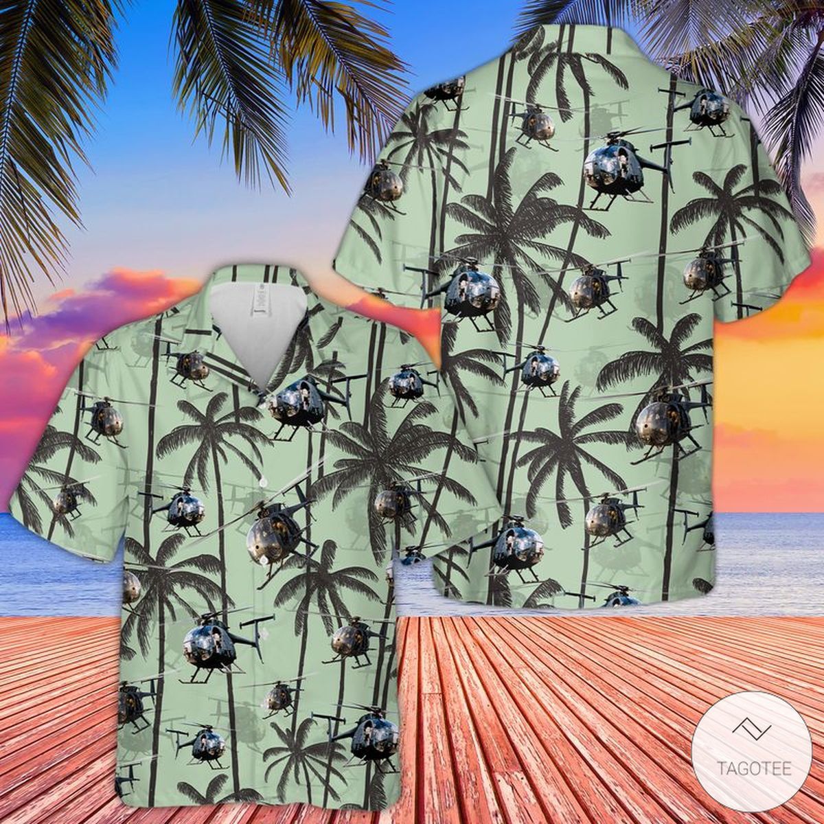 US Army Little Bird StylisTropical Hawaiian Shirt