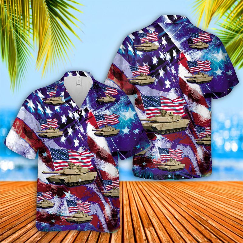 Us Army M1 Abrams 4Th Of July Trendy Hawaiian Shirt
