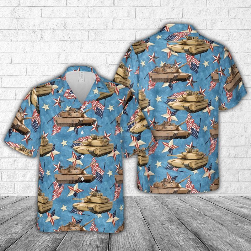 Us Army M1 Abrams Tank, 4Th Of July Trendy Hawaiian Shirt