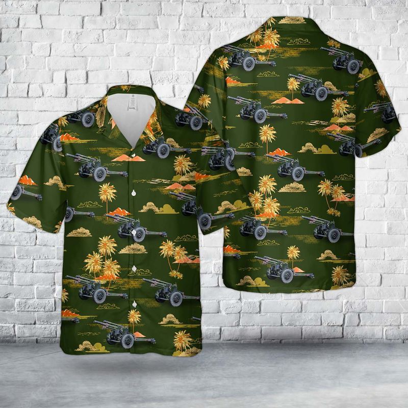 Us Army M101A1 105 Mm Light Howitzer Trendy Hawaiian Shirt