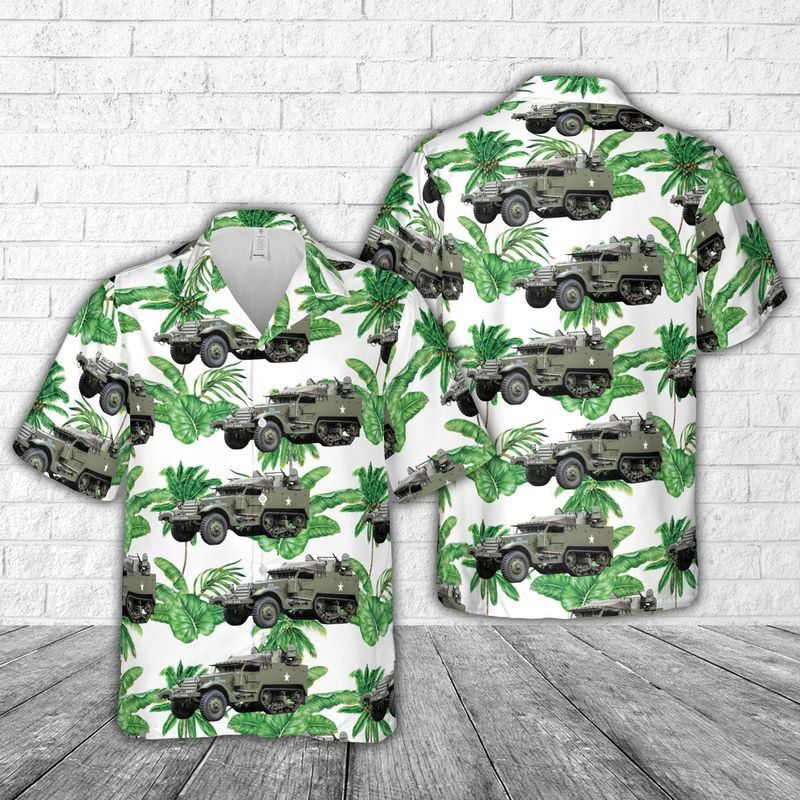 Us Army M16 Multiple Gun Motor Carriage Trendy Hawaiian Shirt