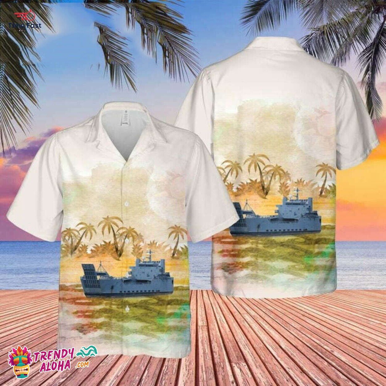 US Army Malvern Hill LCU Runnymede Craft Inspired Hawaiian Shirt