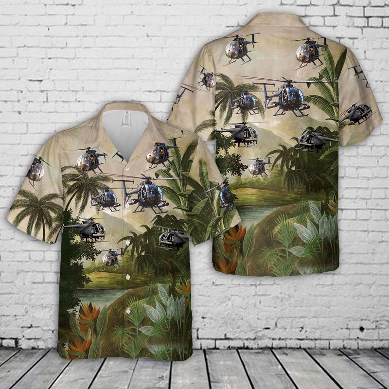 Us Army Md Helicopters Mh-6 Little Bird Trendy Hawaiian Shirt