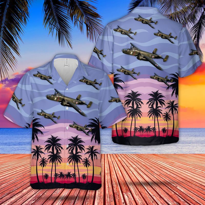 Us Army North American B-25 Mitchell Of World War 2 Trendy Hawaiian Shirt