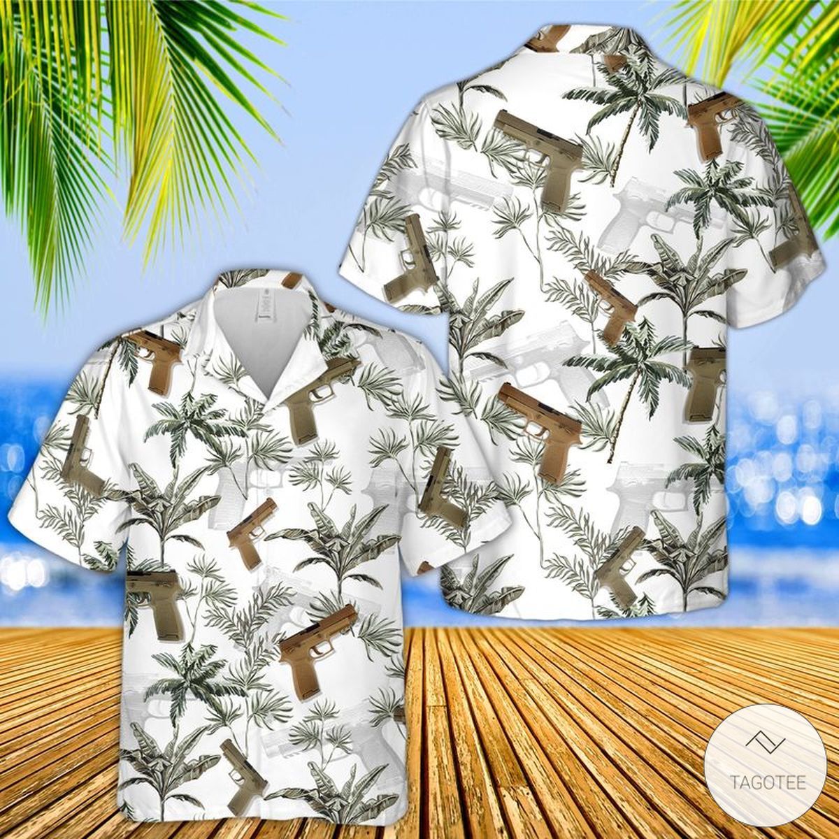 US Army Sig Sauer Pistols StylisDesign Hawaiian Shirt