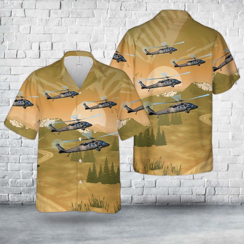 Us Army Sikorsky Uh-60A Black Hawk S-70A Trendy Hawaiian Shirt